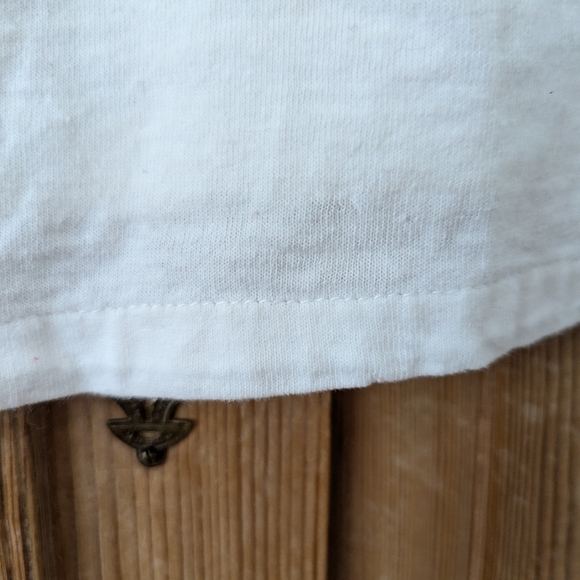 Vintage Single Stitch USA Eagle Cropped T-Shirt L Patriotic 4th July - Picture 4 of 11